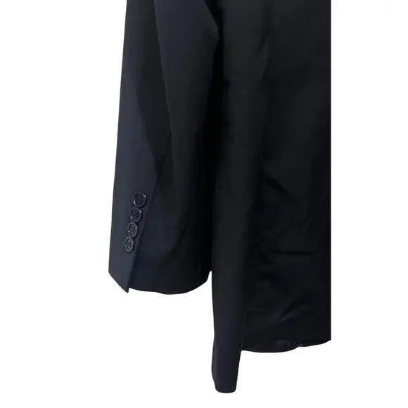 Brooks Brothers 1818 Fitzgerald Blazer Mens 46L Dark Navy Blue Wool Two Button